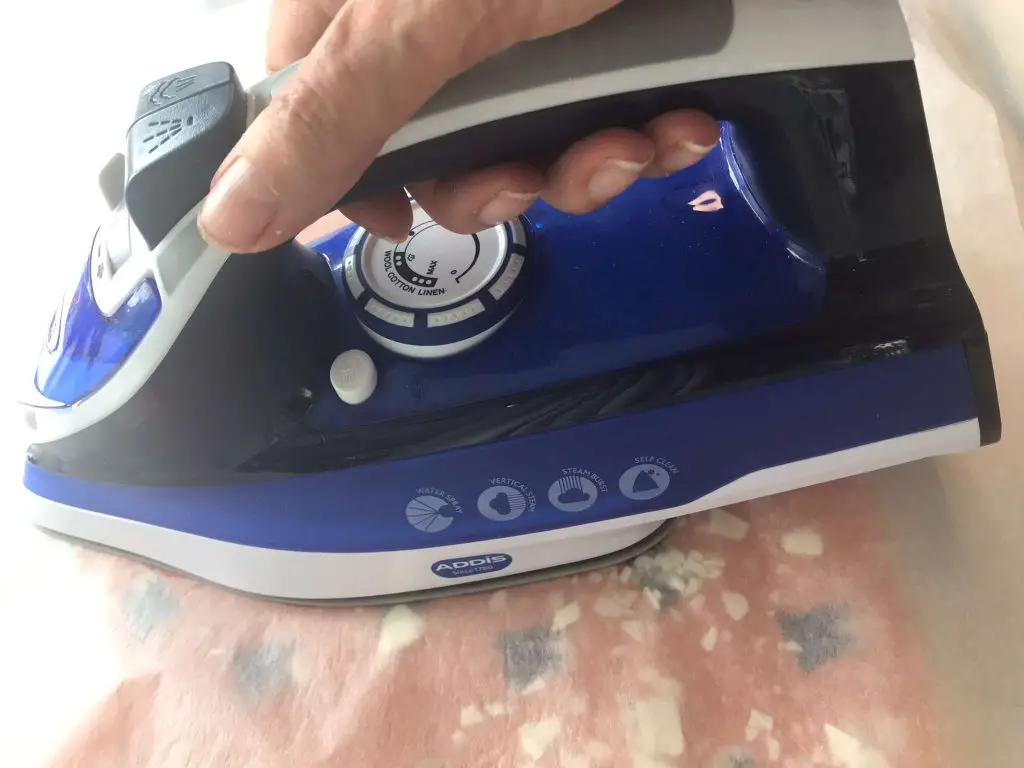 ironing wax into fabric