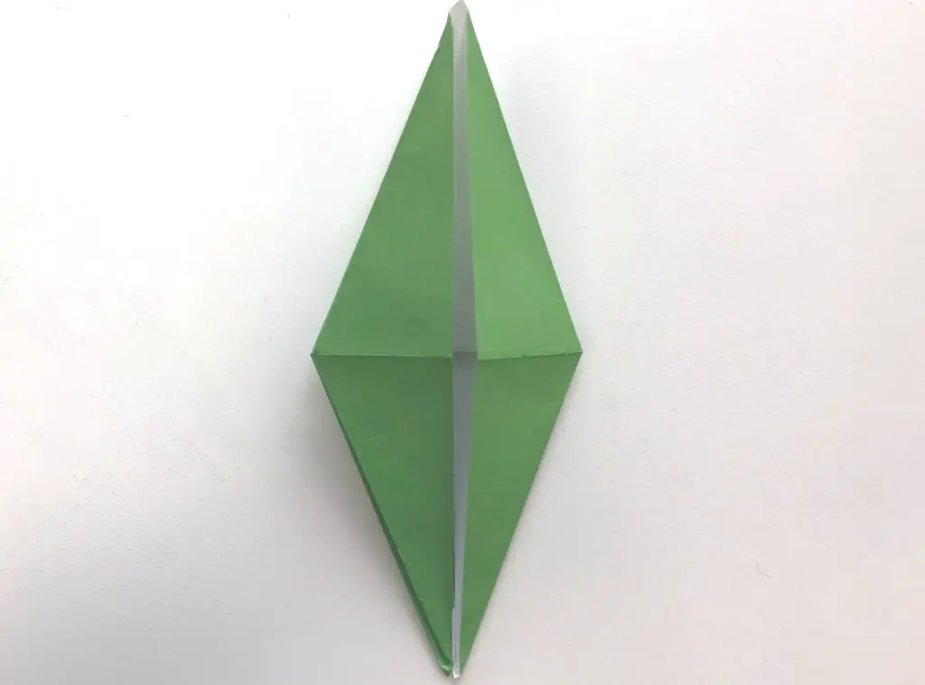 basic paper crane folds completed