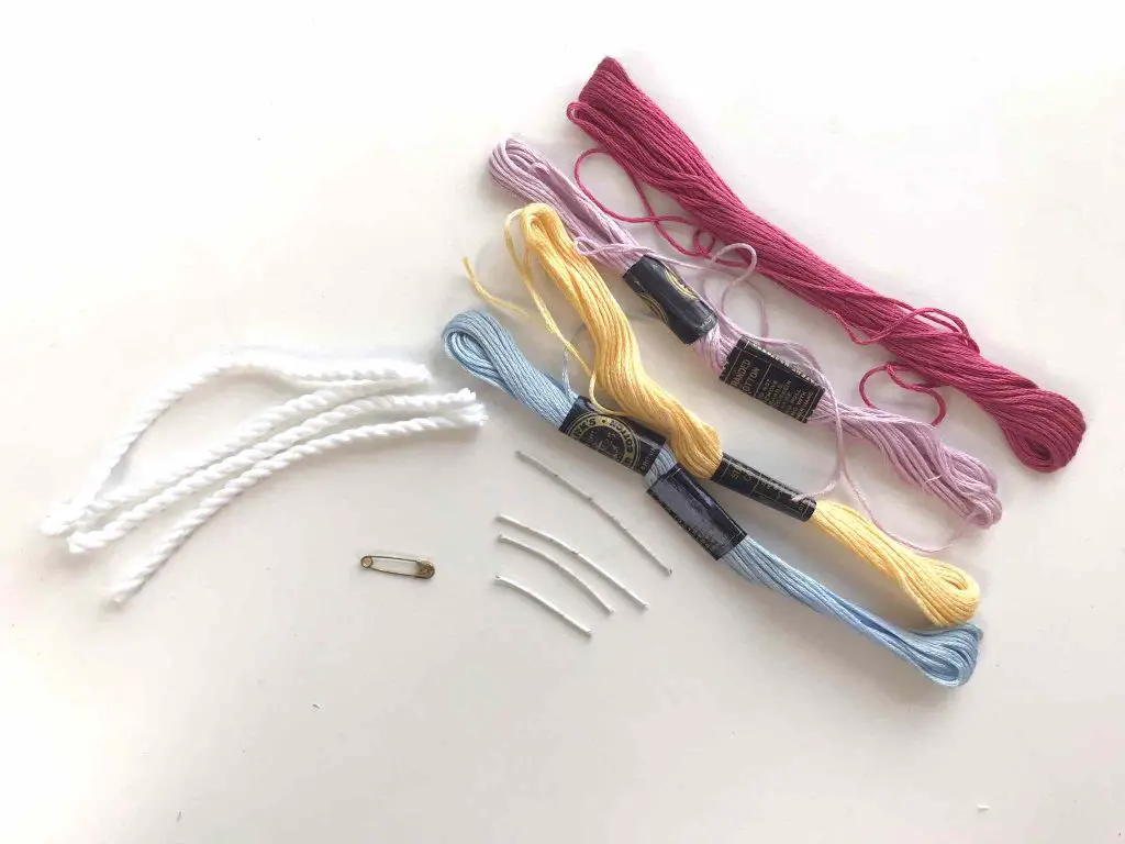 materials for rainbow brooch