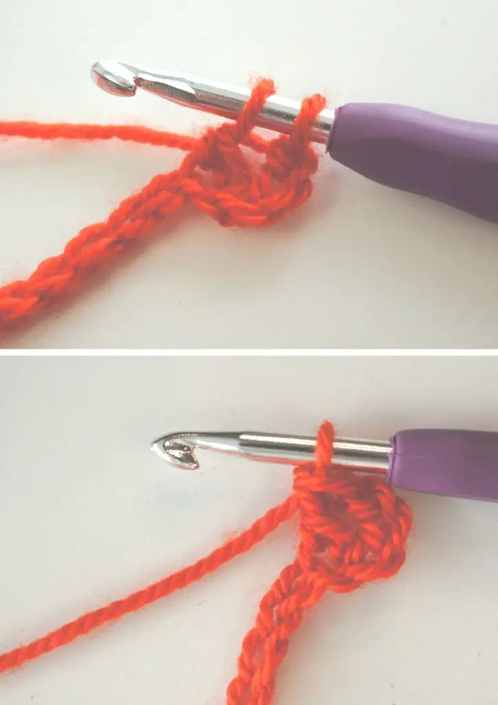 completed double crochet stitch