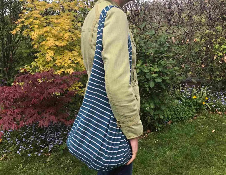 stripey sewn t shirt bag