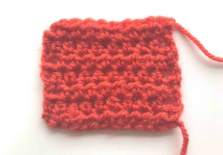 swatch of double crochet stitch