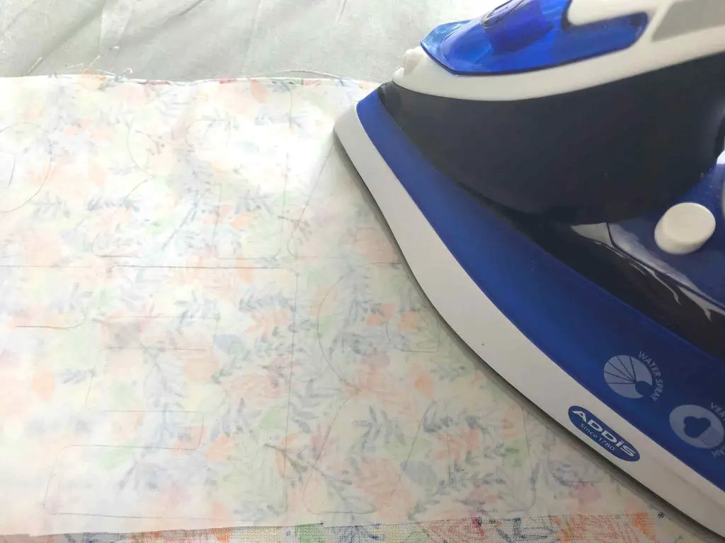 ironing bondaweb to back of fabric