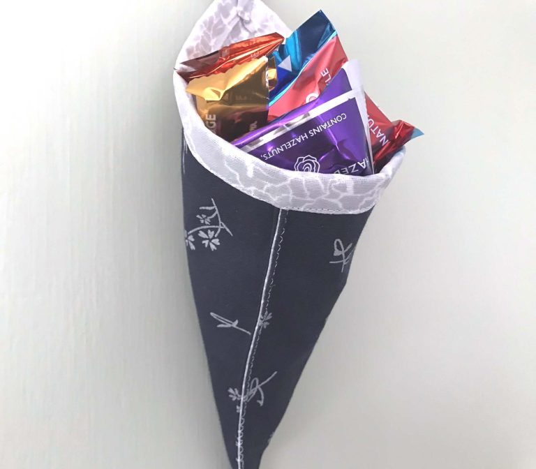 completed hanging cone basket