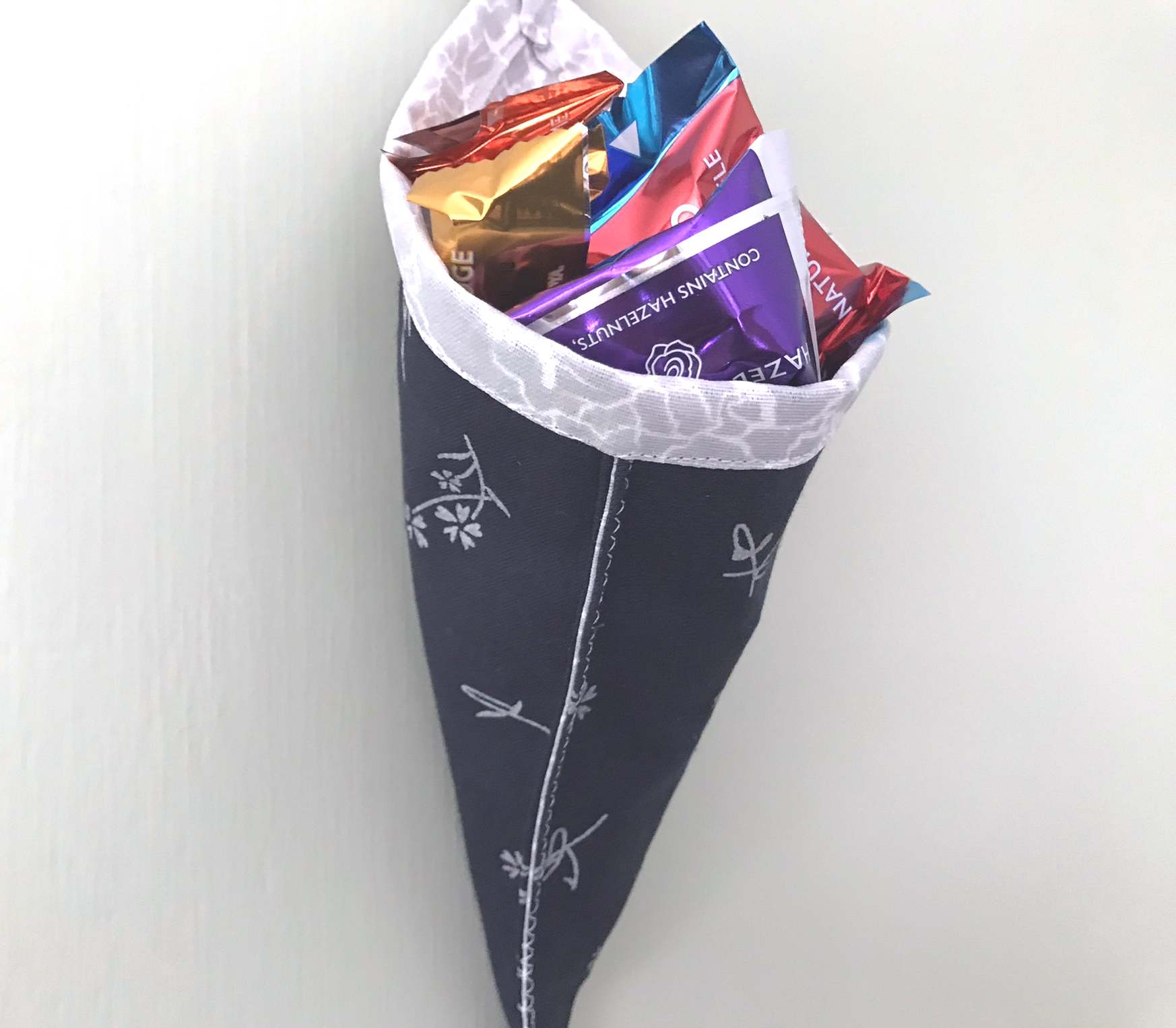 completed hanging cone basket