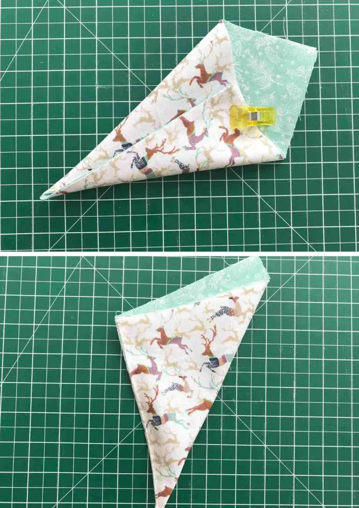 cone clipped and sewn
