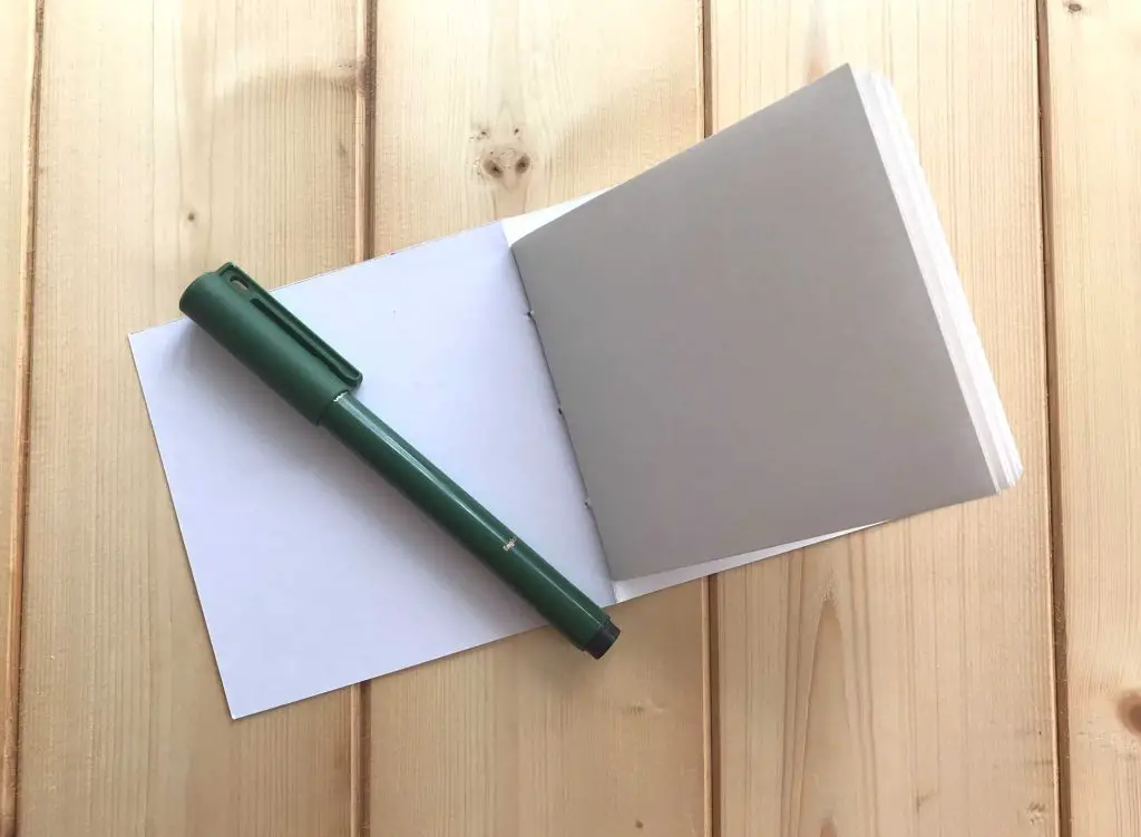 open diy pocket notebook
