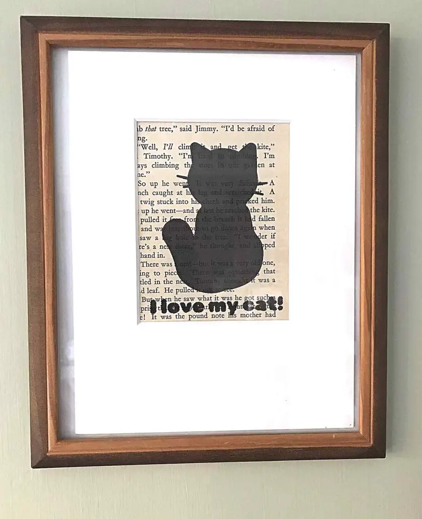 cat book page art idea