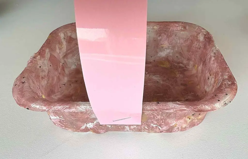 handle attached to Easter basket