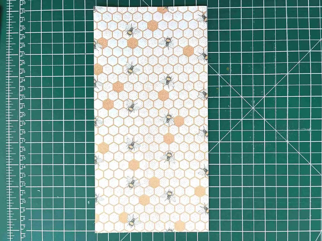 square of paper folded in half