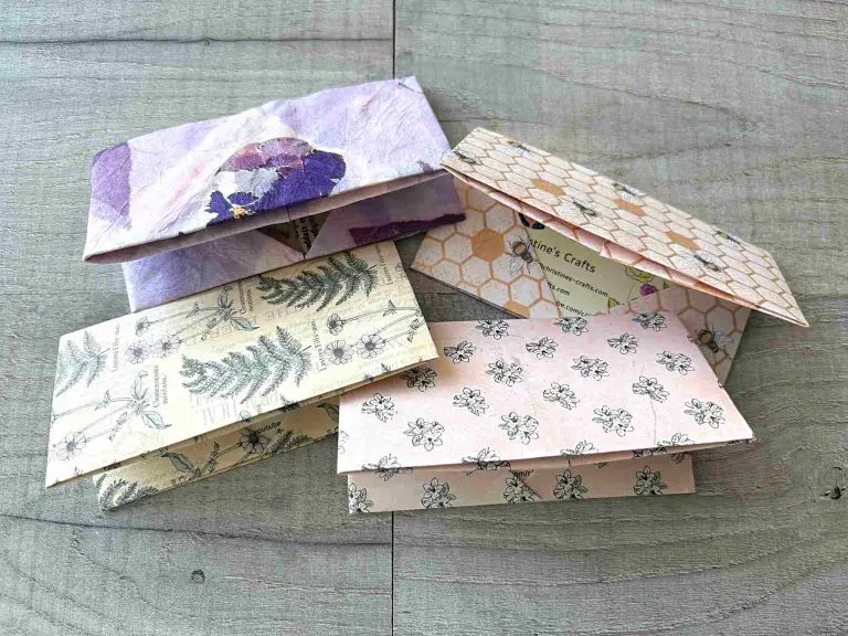 4 origami business card holders