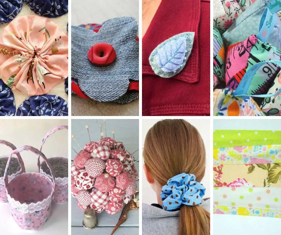 scrap fabric projects collage