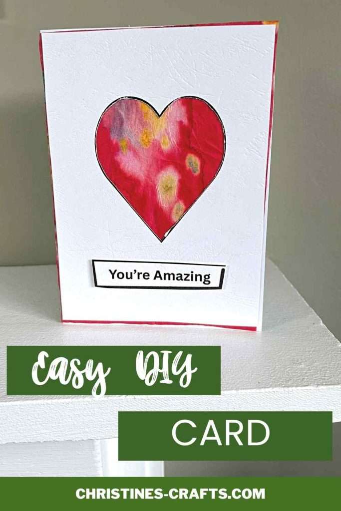pinterest pin for heart card