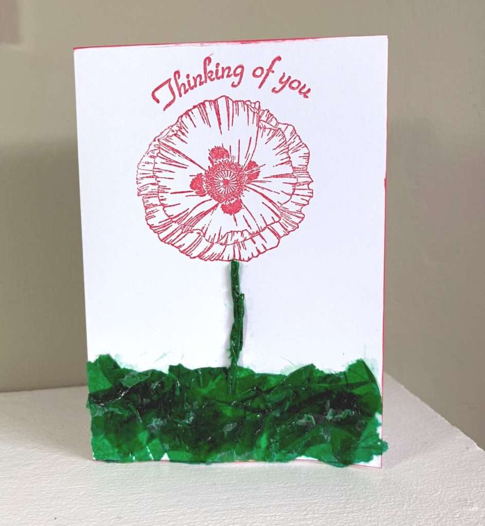 poppy flower card
