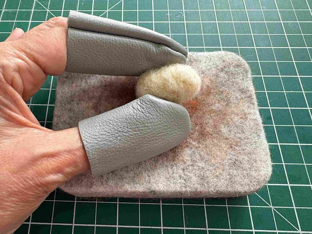 needle felted acorn without a top