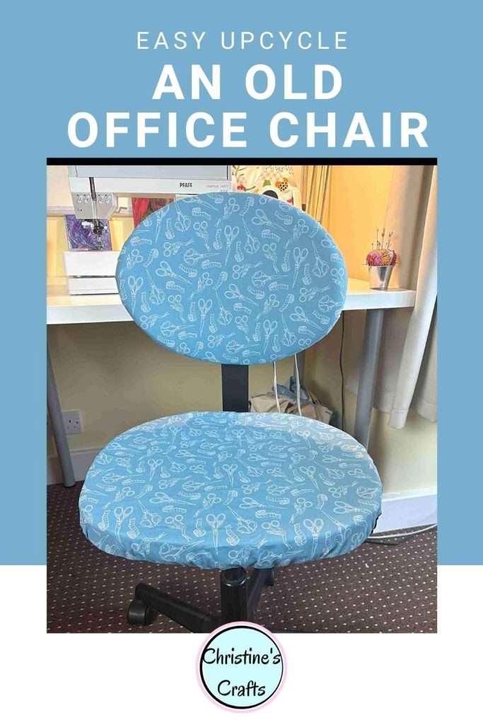 Pinterest pin for recovered upcycled office chair