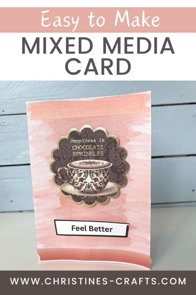 Mixed Media card Pinterest pin