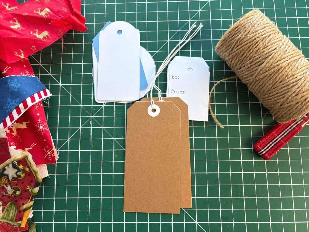 supplies for xmas gift tags