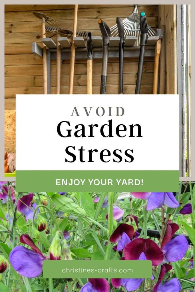 garden related stress Pinterest pin