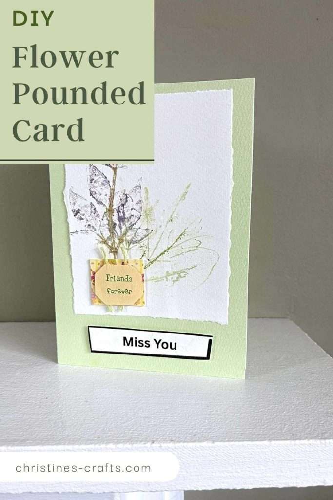 flower pounded card Pinterest pin