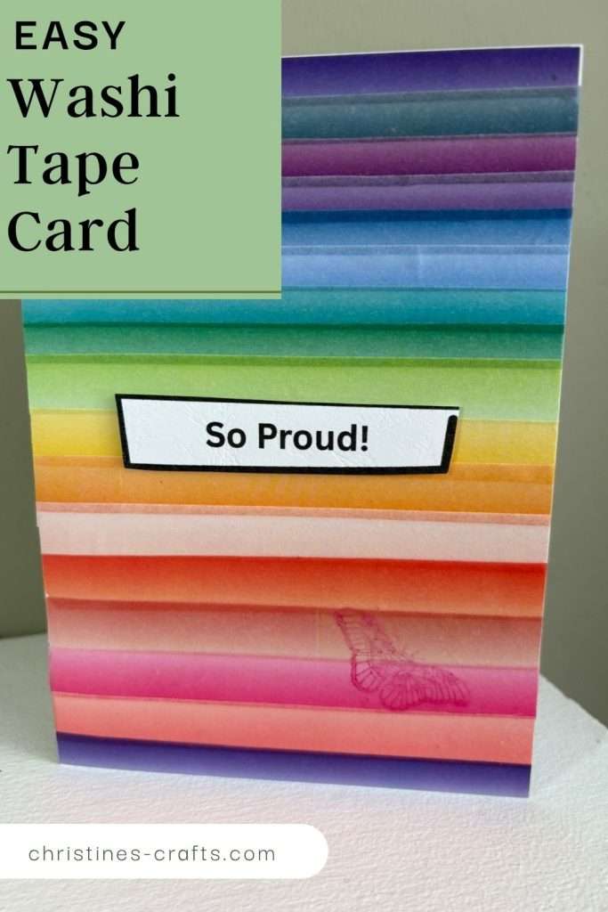 Bright Washi tape greeting card Pinterest pin