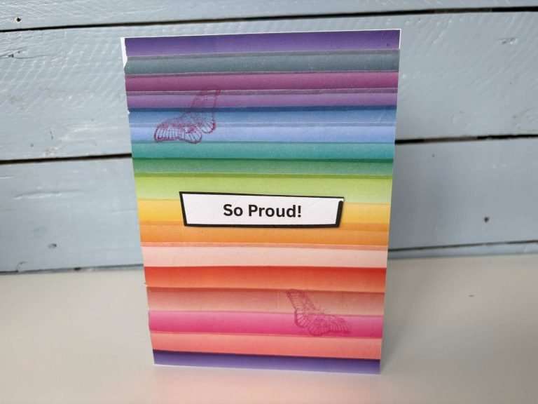 washi tape mixed media card