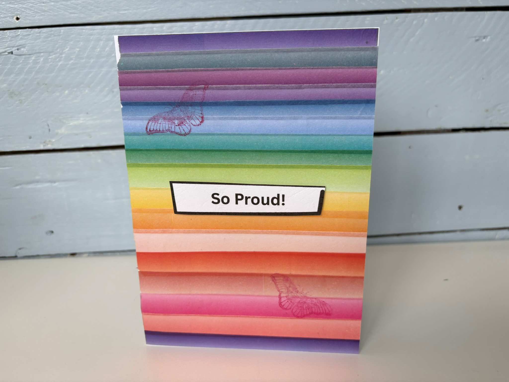 washi tape mixed media card