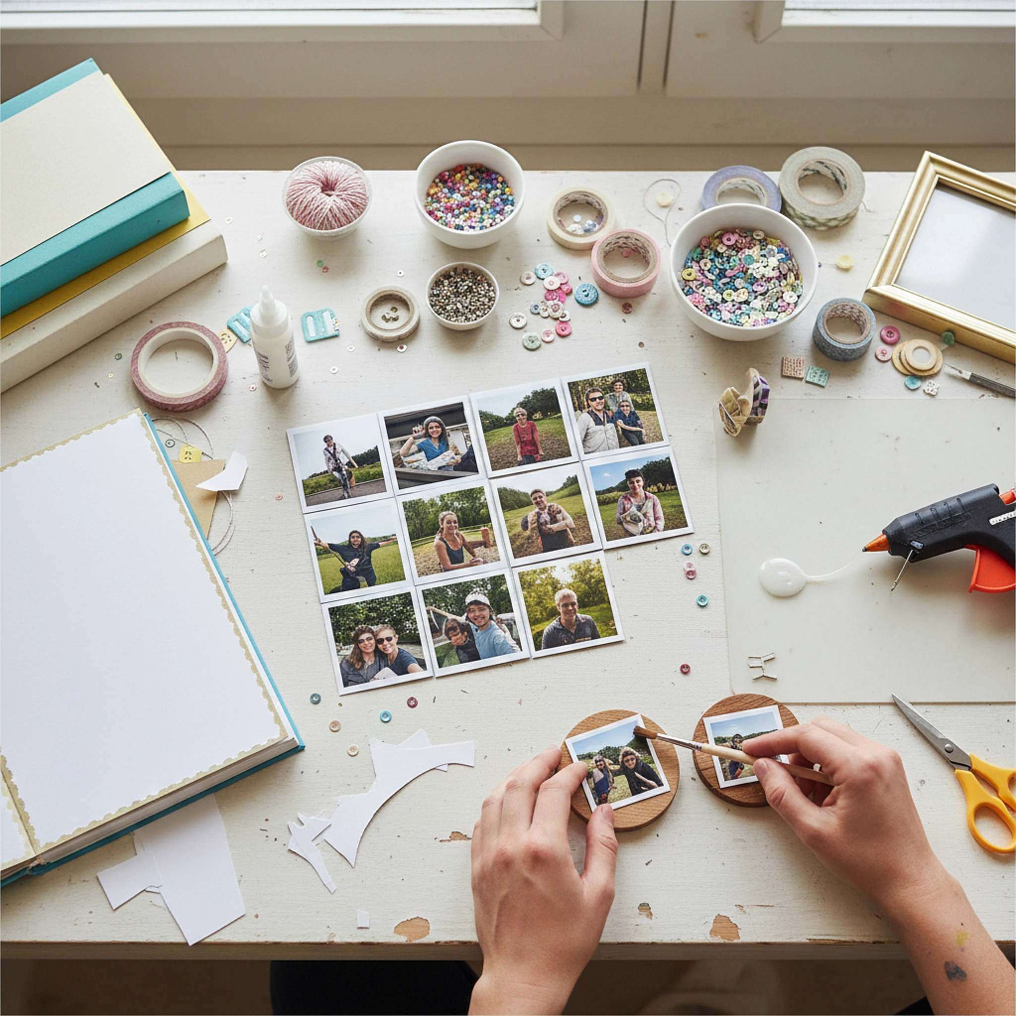 2x2 photo prints being used