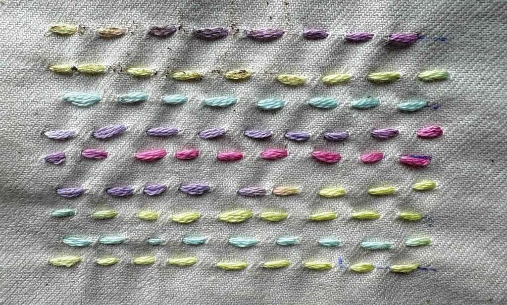 brick pattern running stitches