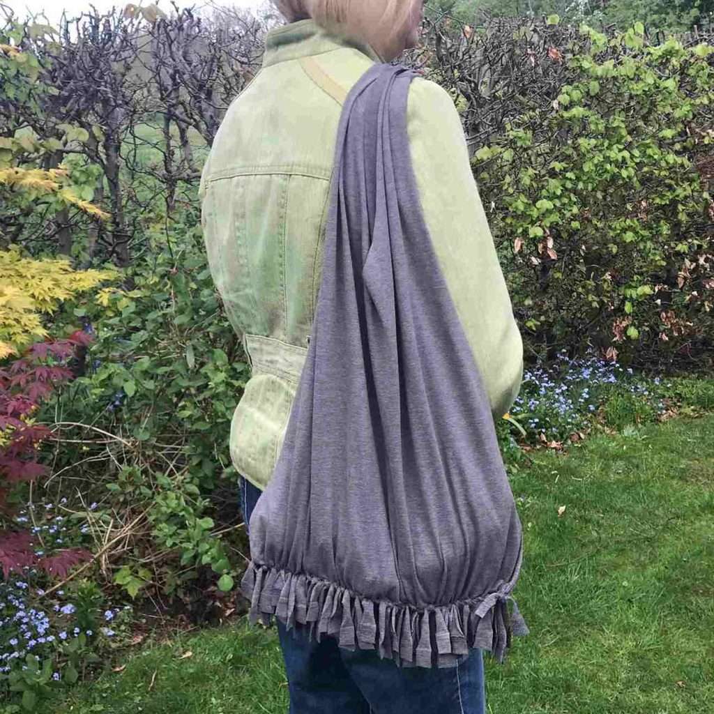 no sew t-shirt bag in grey 