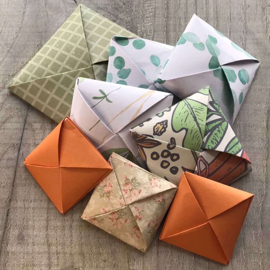 origami seed packets