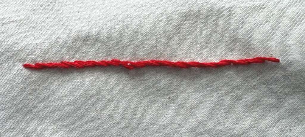 row of stem stitch