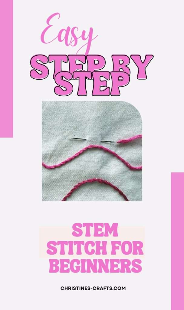 stem stitch Pinterest pin