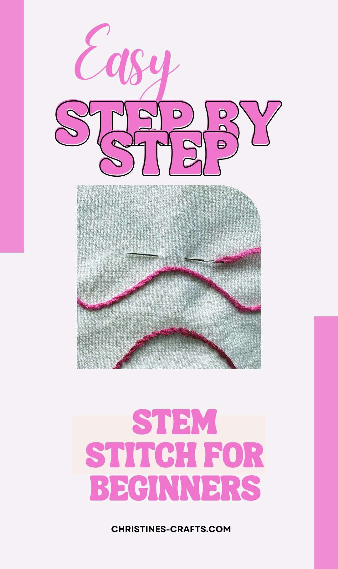 Learn the Stem Stitch for Slow Stitching for Beginners