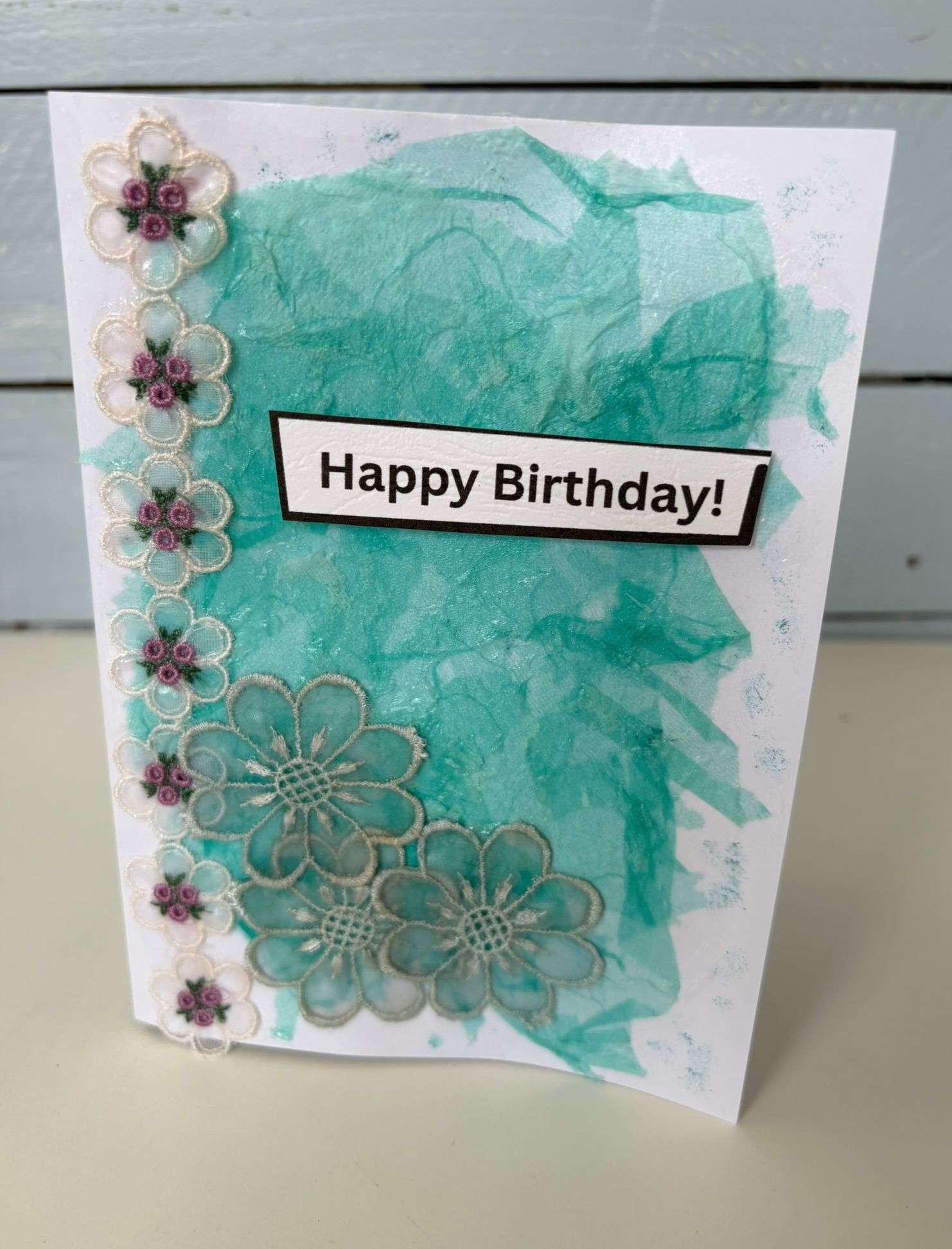 mixed media birthday card