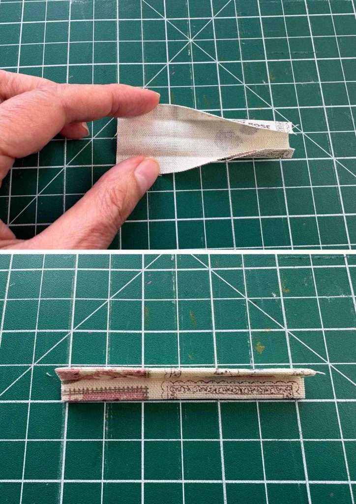 bag loop pressed along its length