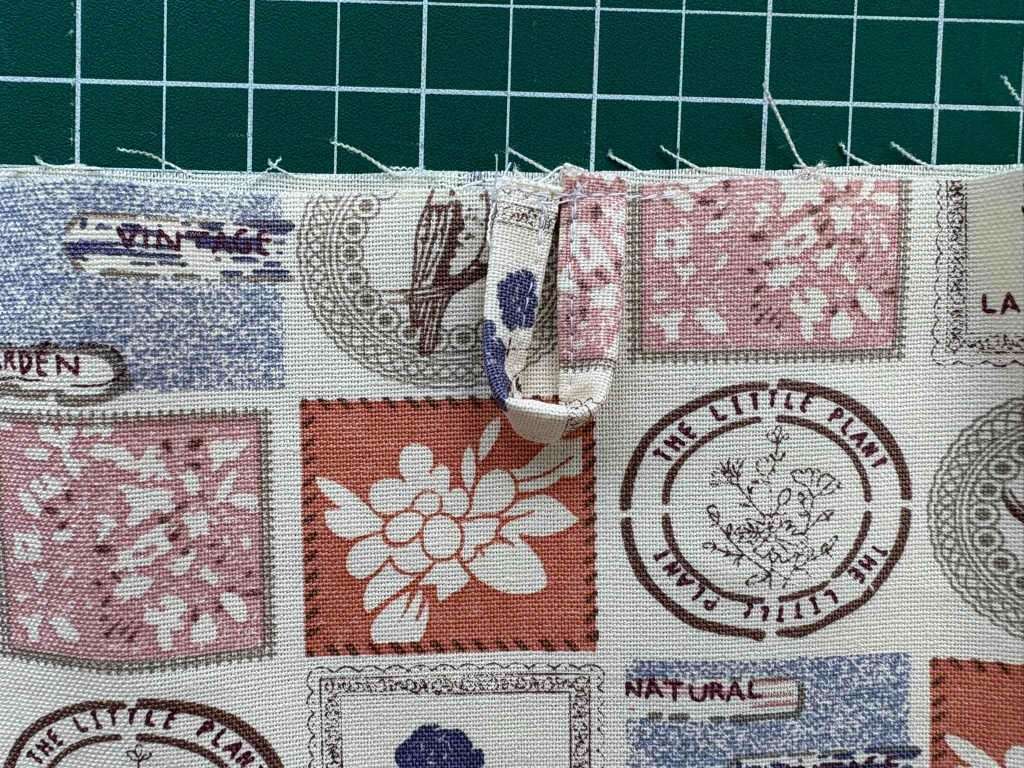 bag loop sewn on