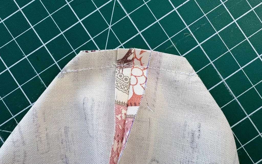 boxed bottom sewn and clipped