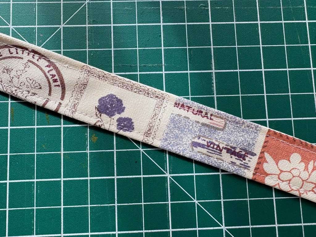 close up of bag strap