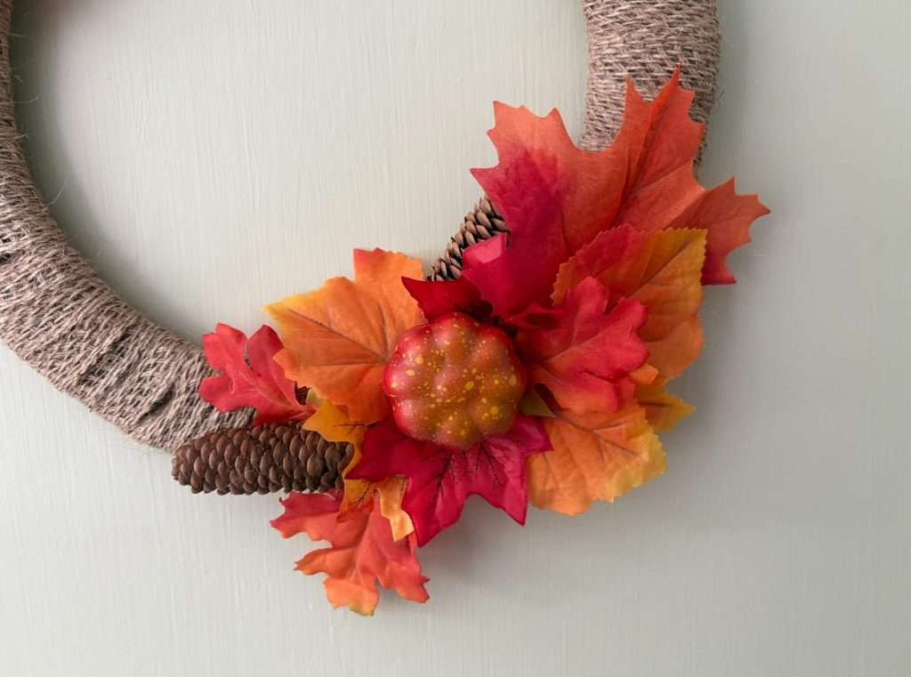 bottom arrangement on autumn wreath