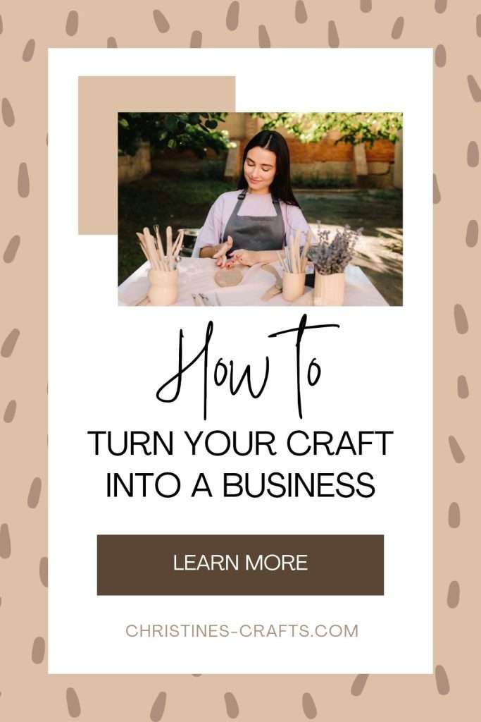 Pinterest pin about how to turn your craft into a profitable side hustle.