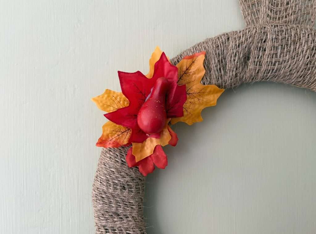 top arrangement on wreath